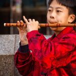 Chinese Busker by Ken Marsh